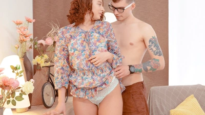 Hottie opens pussy for a doggy fuck thumb main