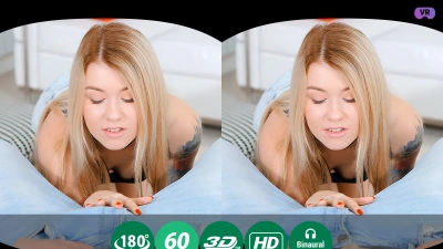 Naughty Blondie Blew and Fucked a Nerd thumb main