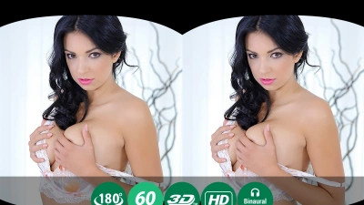 Naughty brunette climbs on table thumb main