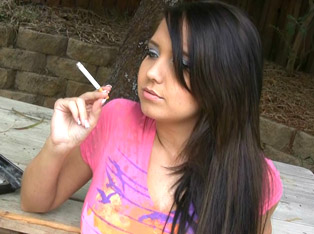 Chrissy Smoking