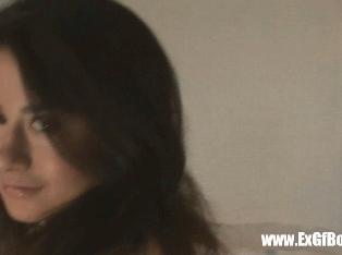 Brunette with pink dildo thumb main